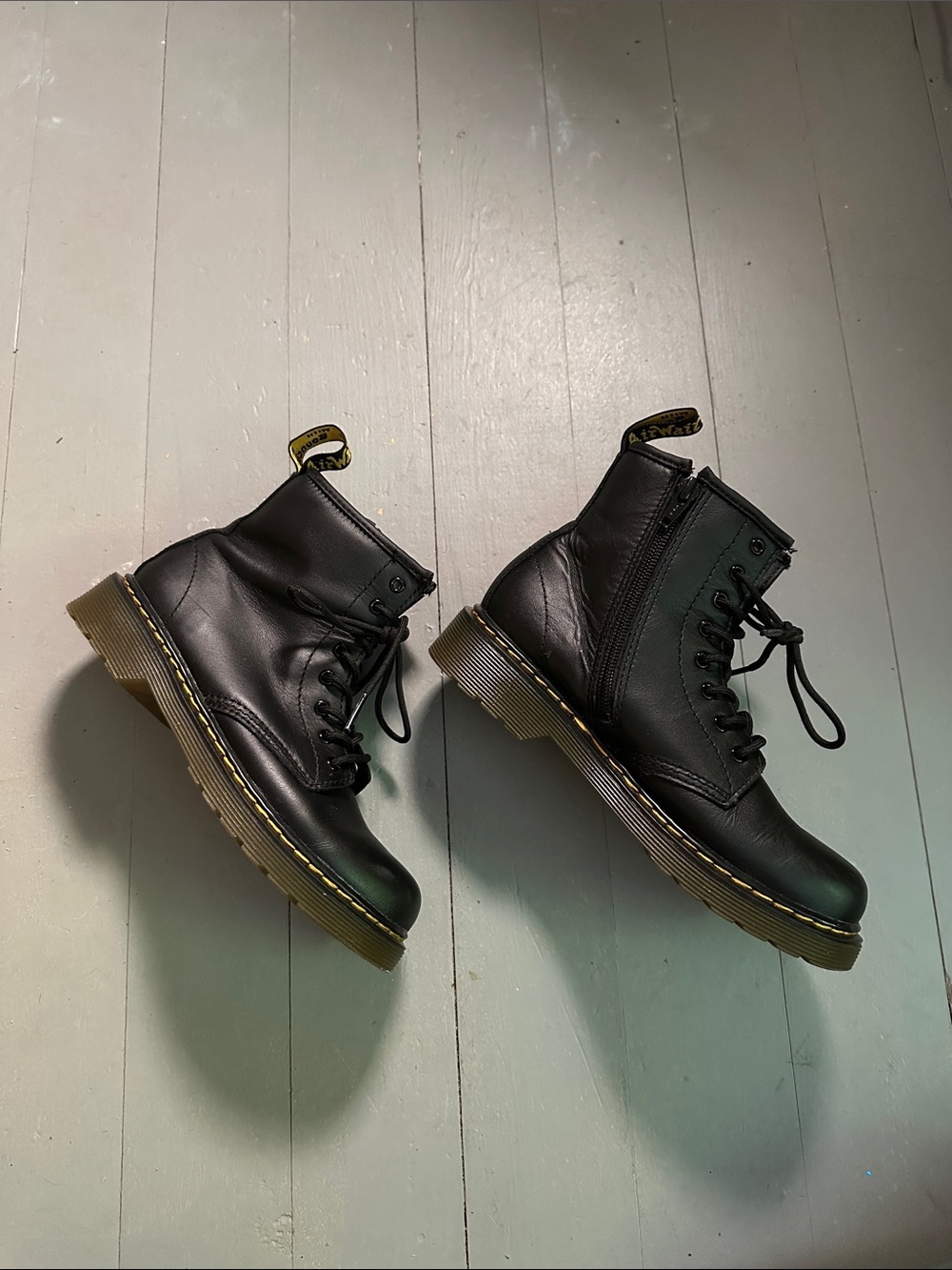 Dr. Martens Black Kids Lace-Up Combat Boots 1460 - Picture 14 of 14